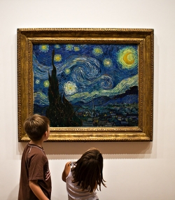 Admiring Van Gogh's Starry Night