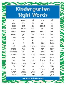 We have comprised a list of sight words for kindergarten and first grade from the two most popular lists, Dolch and Fry. Download them now and begin practicing them at home, and get your visual learner reading with confidence.