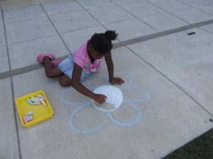 sidewalk chalk, spring activities, 