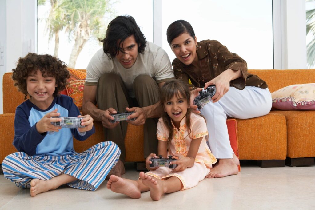 family, activites, video game, family game night
