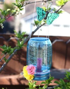 mason jar butterfly feeder, spring activities, spring crafts
