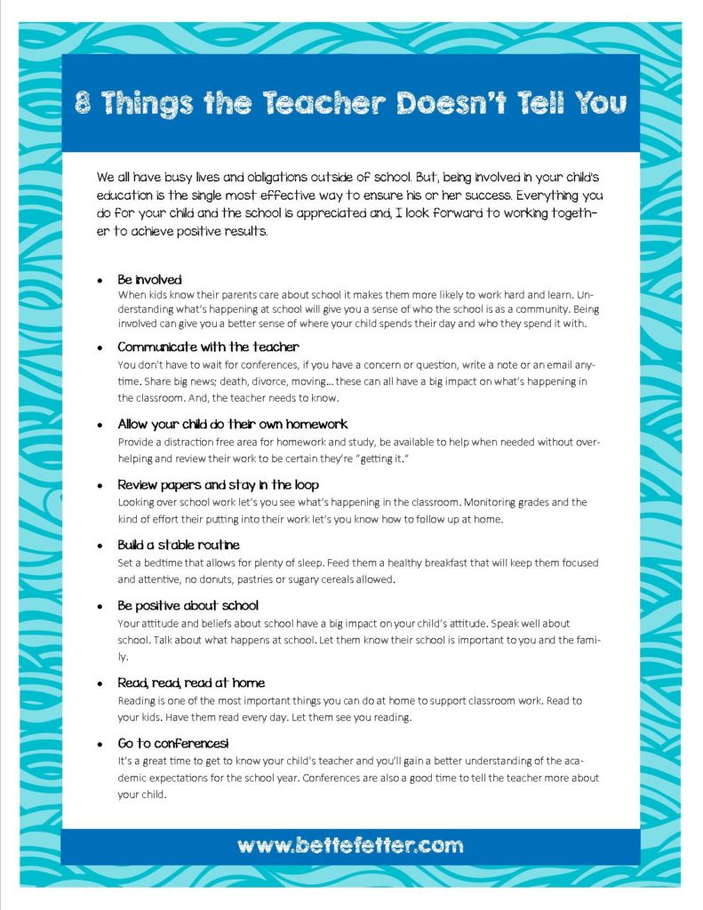 teacher tips, tips from teachers, parents and teachers, partnering with the teacher