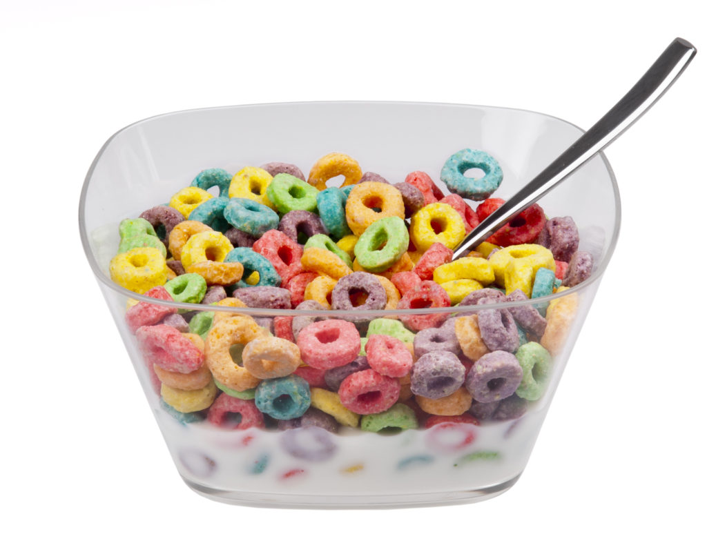 fruit loops, unhealthy breakfast, sugared cereal, brain food, food for thought