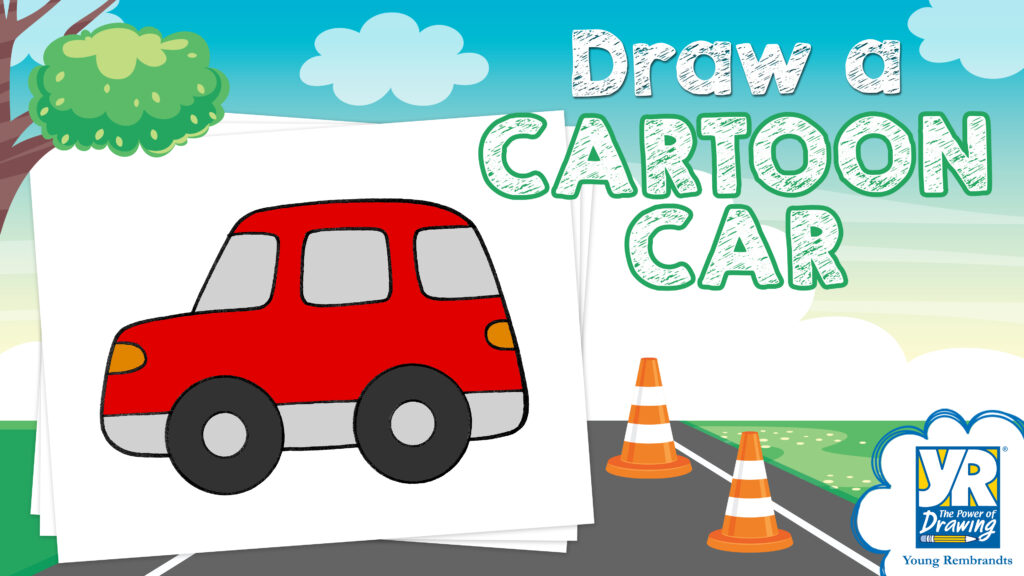 how to draw a car, cartoon car, how to draw video