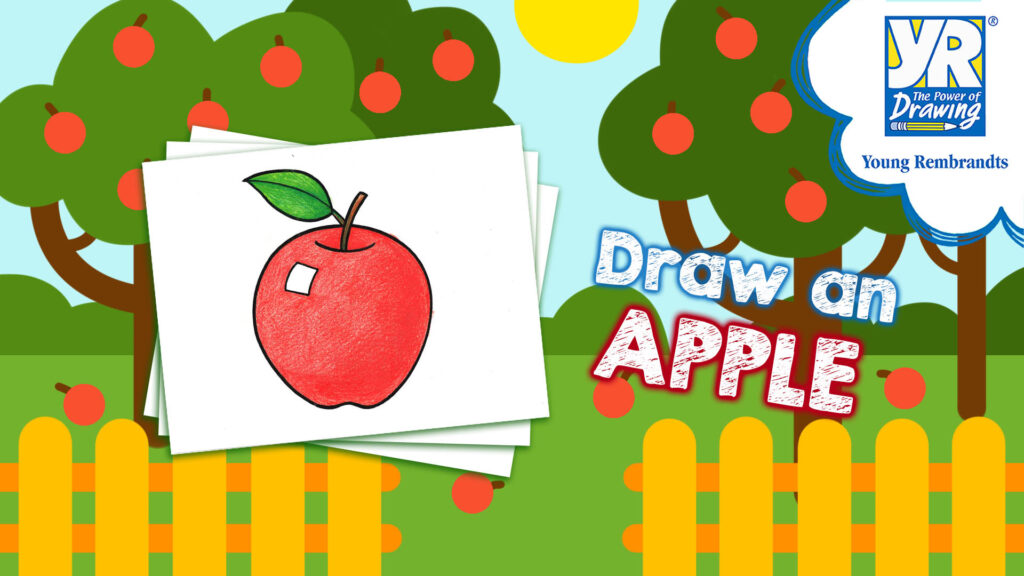 apple, how to draw a apple, how to draw